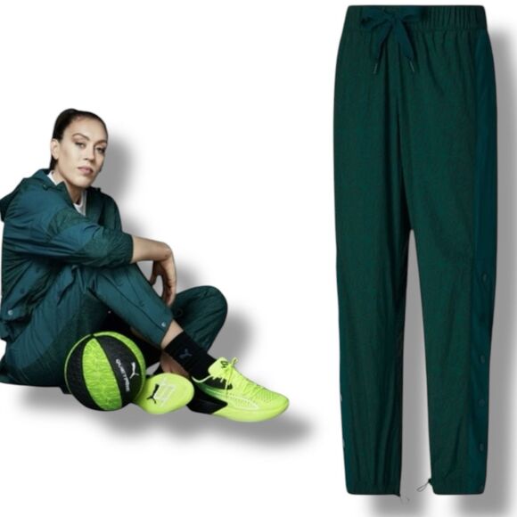 PUMA Basketball Pants WMNS XL Storm Watch Packable Snap Varsity Water Resistant - Picture 1 of 15